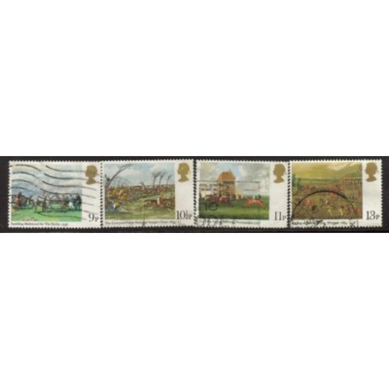 Great Britain Sc 863-866 1979 Horse Racing Derby stamp set used