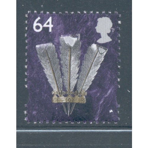 Great Britain Wales Sc 16 1999 64p Prince of Wales Feathers stamp mint NH