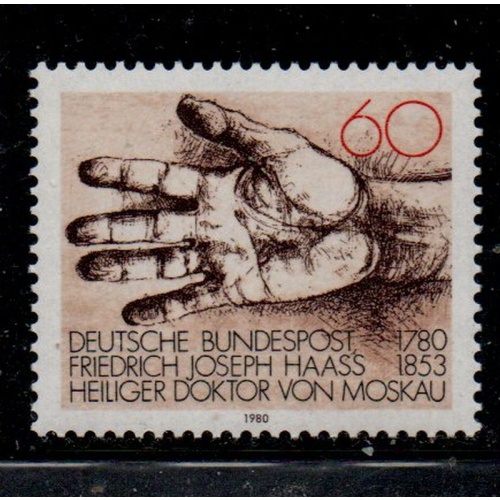 Germany Sc 1335 1980 Doctor Haass stamp mint NH