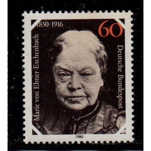 Germany Sc 1336 1980 von Ebner-Eschenbach stamp mint NH