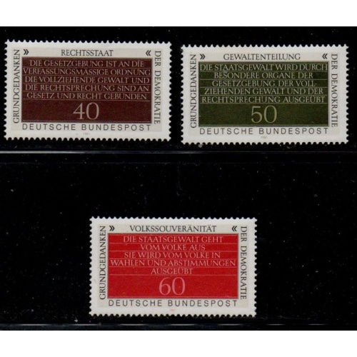 Germany Sc 1358-1360 1981 Democracy stamp set mint NH