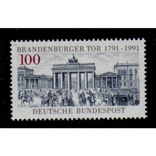 Germany Sc 1622 1991 Brandenburg Gate Anniversary stamp mint NH