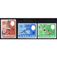 Gibraltar Sc 200-202 1967 International Tourist Year stamp set mint NH