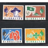 Gibraltar Sc 209-212 1968 Boy Scout Anniversary stamp set mint