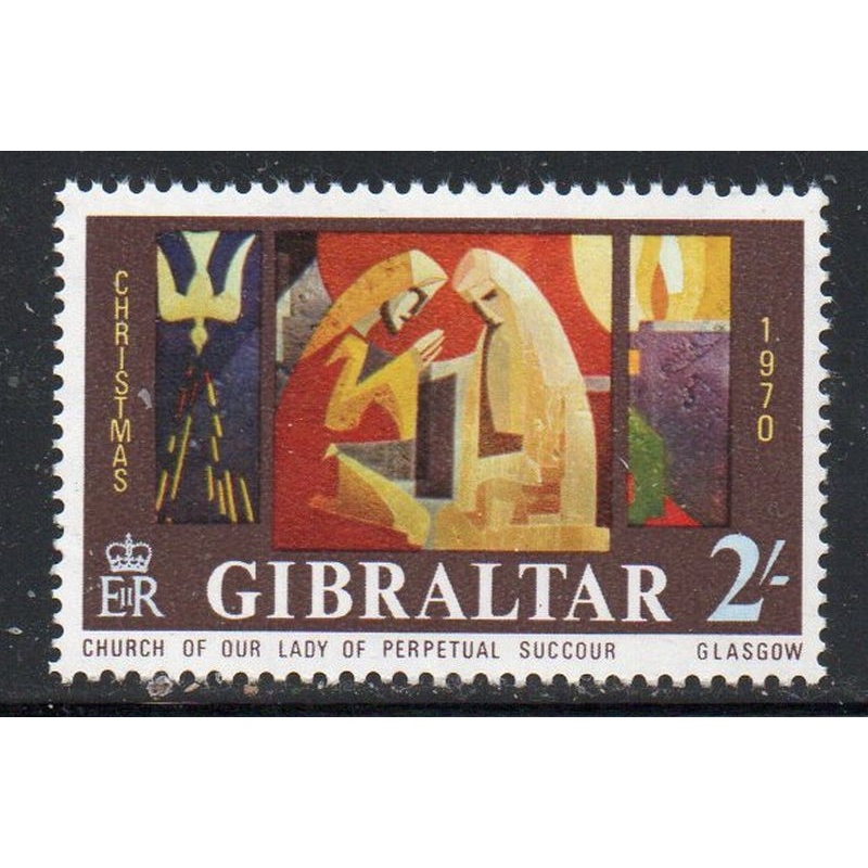 Gibraltar Sc 240 1970 Christmas stamp mint NH