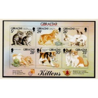 Gibraltar Sc 726 1997 Cats stamp sheet mint NH