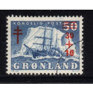 Greenland Sc B1 1958 TB Ship  stamp used