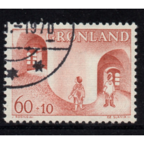 Greenland Sc B3 1968 Child Welfare stamp used