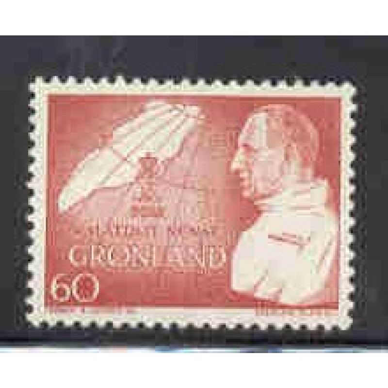 Greenland Sc 70 1969 70th Birthday Frederik IX stamp  mint NH