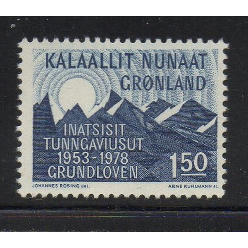 Greenland Sc 108 1975 25th Anniversary Constitution stamp  mint NH