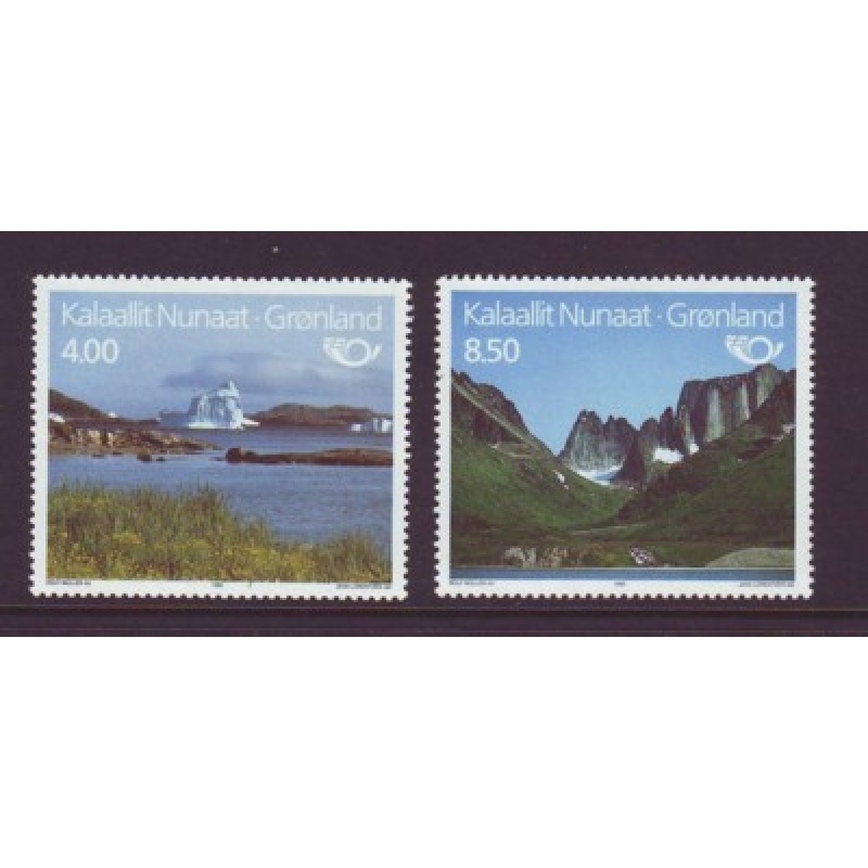 Greenland Sc 240-41 1991 Tourism stamp set  mint NH