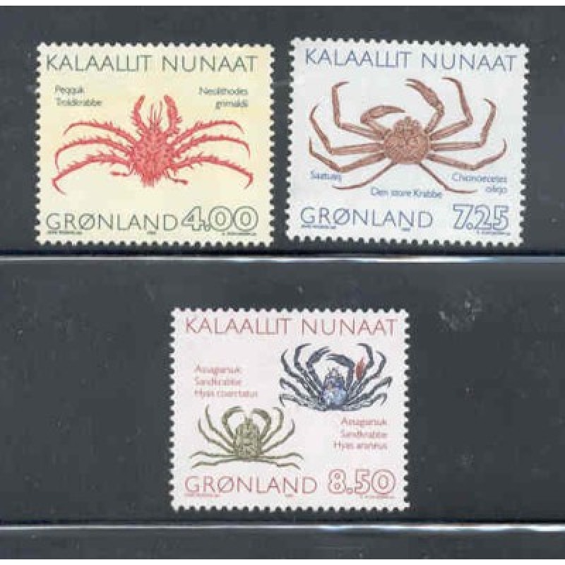Greenland Sc 256-58 1993 Marine Life stamp set mint NH