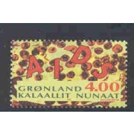 Greenland Sc 261 1993 AIDS Research stamp mint NH