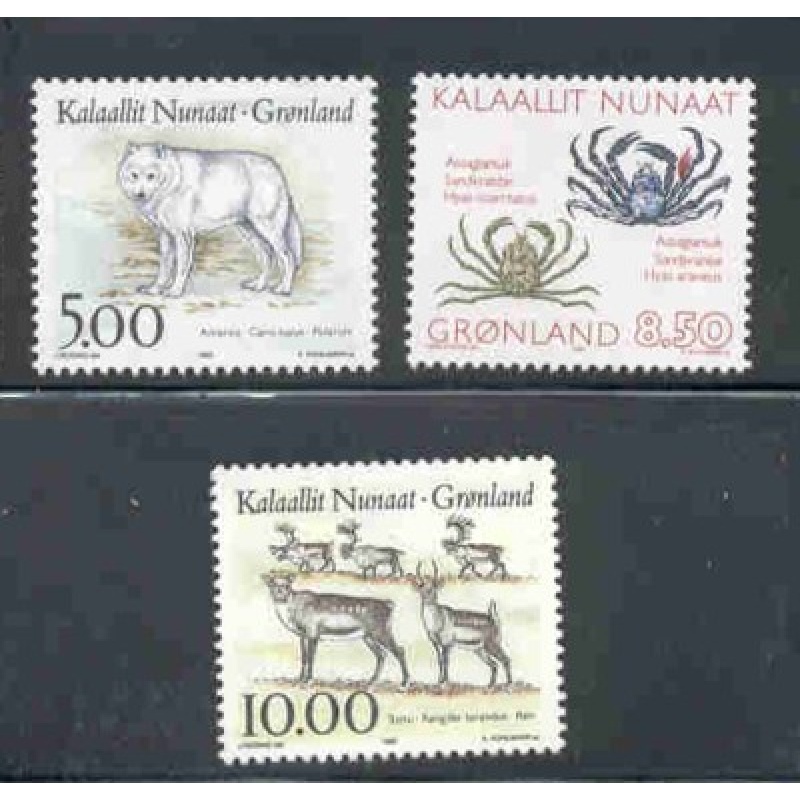 Greenland Sc 262-4 1993 Wildlife stamp set mint NH