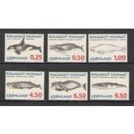 Greenland Sc 303-08 1996 Whales stamp set mint NH