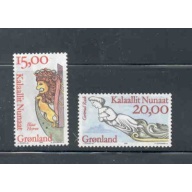 Greenland Sc 309-10 1996 Ship Figureheads stamp set mint NH