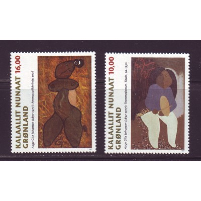 Greenland Sc 325-26 1997 Paintings stamp set mint NH