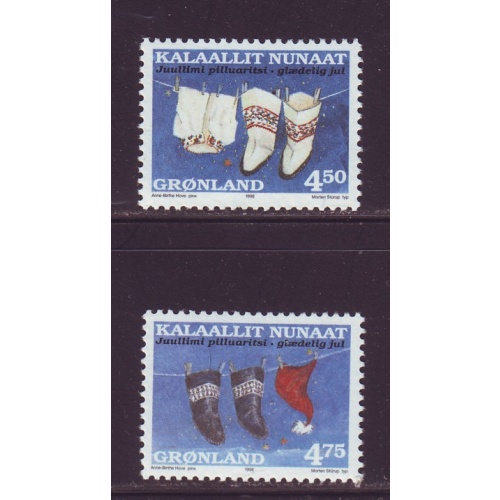 Greenland Sc 342-343 1998 Christmas stamp set mint NH