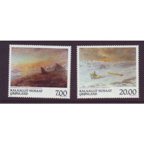 Greenland Sc 349-50 1999 Rosing Paintings stamp set mint NH