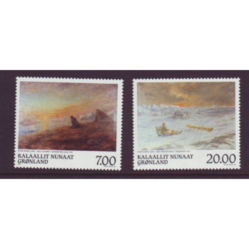 Greenland Sc 349-50 1999 Rosing Paintings stamp set mint NH