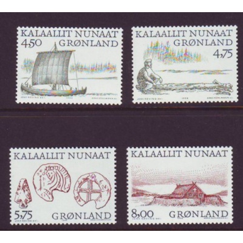 Greenland Sc 351-54 1999 Arctic Vikings stamp set mint NH