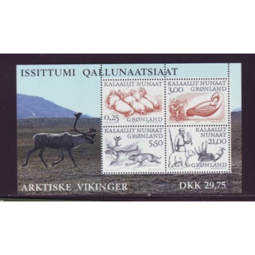 Greenland Sc 361a 2000 Arctic Viking Life stamp sheet mint NH