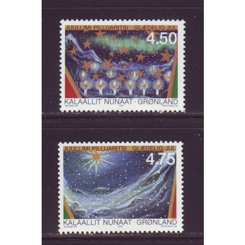 Greenland Sc 378-79 2000 Christmas stamp set mint NH