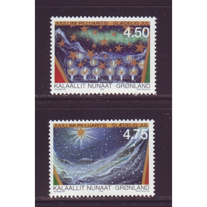 Greenland Sc 378-79 2000 Christmas stamp set mint NH