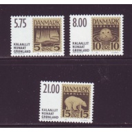 Greenland Sc 387-89 2001 unissued stamp designs stamp set mint NH