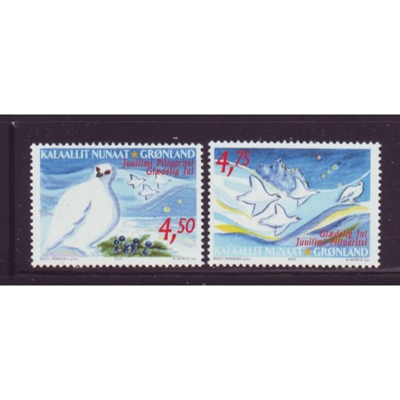 Greenland Sc 390-91 2001 Christmas stamp set mint NH