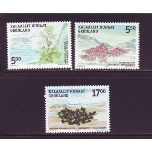 Greenland Sc  431-33  2004 Edible Plants stamp set mint NH