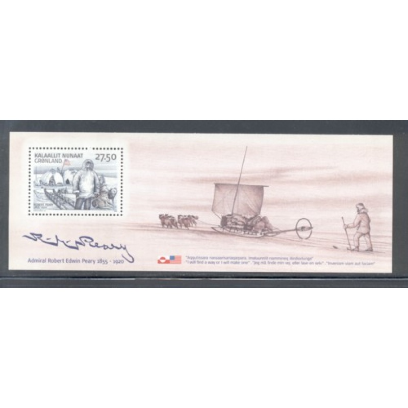 Greenland Sc 462a  2005 Admiral Peary stamp sheet mint NH