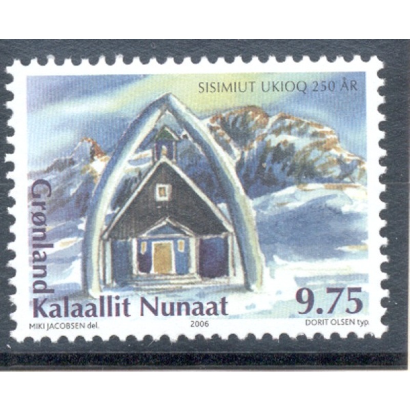 Greenland  Sc 469 2006 Sisimiut Anniversary stamp mint NH