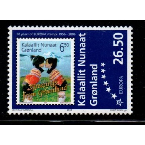 Greenland  Sc 471 2006 50th  Anniversary Europa stamp mint NH