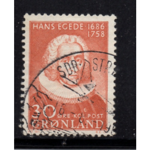 Greenland Sc 46 1958 Hans Egede stamp used