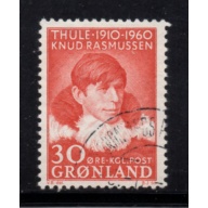 Greenland Sc 47 1960 Rasmussen Thule stamp used
