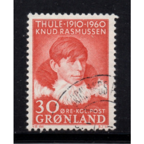 Greenland Sc 47 1960 Rasmussen Thule stamp used