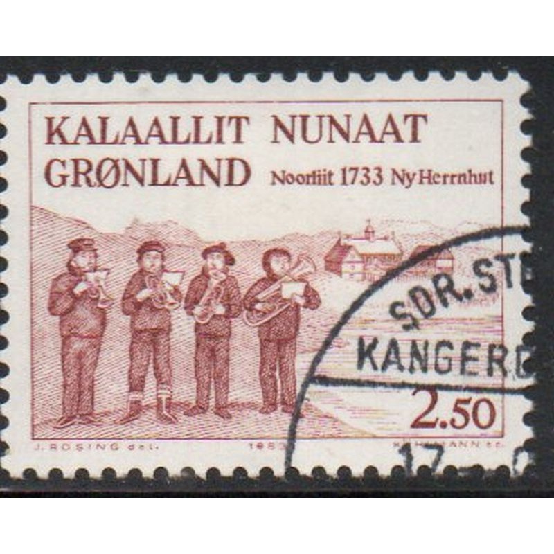 Greenland Sc 158 New Herrnhut Anniversary stamp used