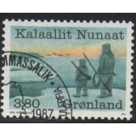 Greenland Sc 176 1987 Fishing Sealing Whaling stamp used