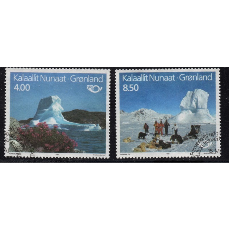 Greenland Sc 240-241 1991 Tourism stamp set mint NH