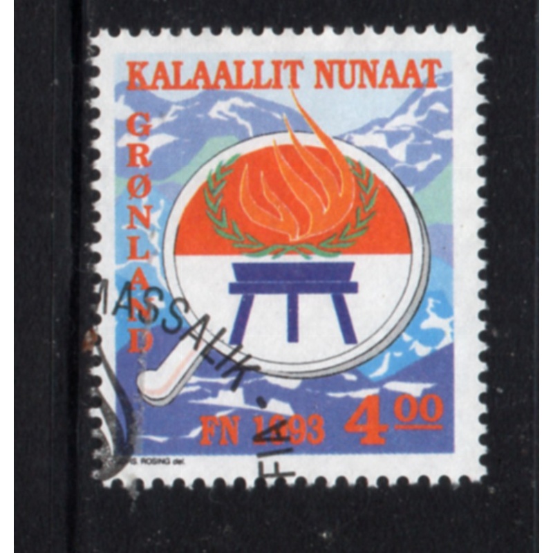 Greenland Sc 285 1993 Year of Indigenous People stamp used