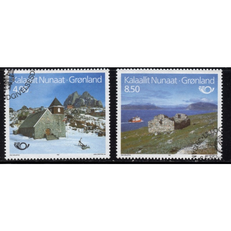 Greenland Sc 259-60 1993 Tourism stamp set used