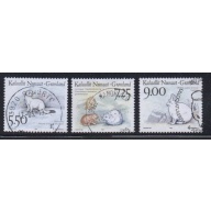 Greenland Sc 270-272 1994 Wildlife stamp set used