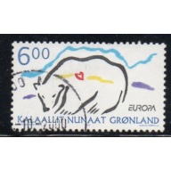 Greenland Sc 348 1999 Europa Polar Bear stamp used