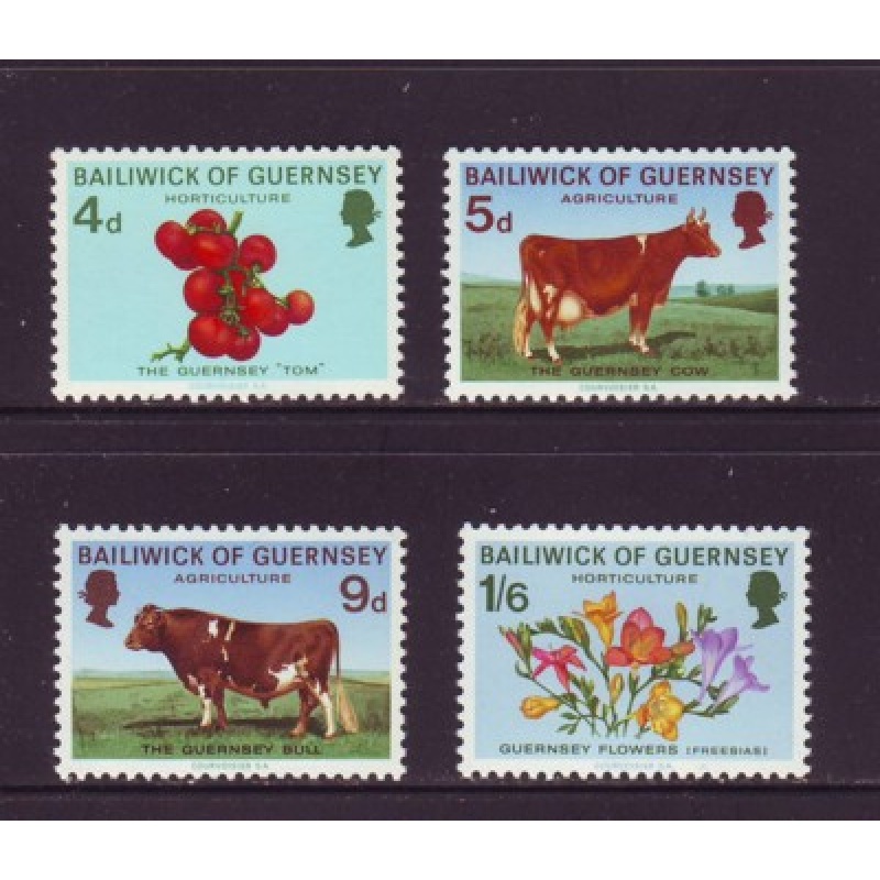 Guernsey Sc 33-6 1970 Agriculture & Horticulture stamp set mint NH