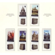 Guernsey Sc 1004-1009 2008 St Paul's Cathedral Anniversary stamp set mint NH