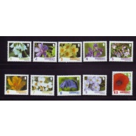 Guernsey Sc 1029-1038 2009 Flowers stamp set mint NH