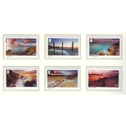 Guernsey Sc 1057-1062 2009 Scenic Seaside Views stamp set mint NH