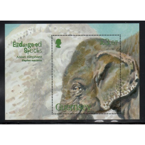 Guernsey Sc 1078 2010 Asian Elephant stamp sheet mint NH