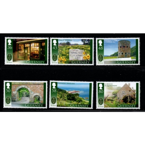 Guernsey Sc 1092-1097 2010 National Trust Guernsey stamp set mint NH